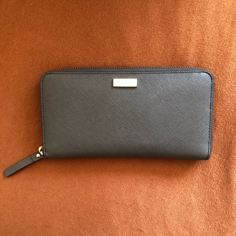 Gray Zippered Kate Spade Wallet